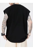 Erkek Siyah Made Extreme Baskılı Kolsuz T-shirt - 2