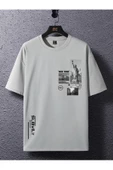 Erkek Slowly Baskılı Oversize T-shirt - 3