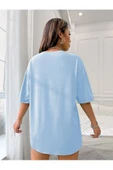Kadın New York Baskılı Oversize T-Shirt - 9