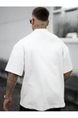 Erkek Faith Over Baskılı Oversize T-shirt - 8