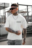 Erkek Faith Over Baskılı Oversize T-shirt - 10