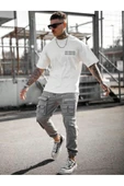 Erkek Faith Over Baskılı Oversize T-shirt - 9