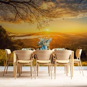 Dağ Manzaralı Gündoğumu Duvar Kağıdı Baskı thumbnail 5