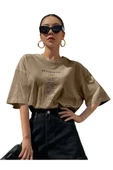 Unisex Optimistic Baskılı Oversize Tshirt - 3