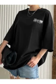 Unisex Limited Time Baskılı Oversize T-shirt - 4