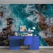 Deniz Kayalık Manzaralı Duvar Kağıdı Baskı thumbnail 4