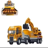 Metal Kasalı Işıklı-Sesli Kamyon Taşıyıcılı Kepçe ile İnşaat Maceraları Başlasın! - 4