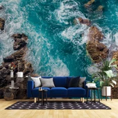 Deniz Kayalık Manzaralı Duvar Kağıdı Baskı thumbnail 1