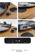 Midex Mtx-256 Nostaljik Pikap Plak Çalar (Şarjlı Bluetooth Aux Hoparlörlü 3 Devir) İğne Dahil - 4