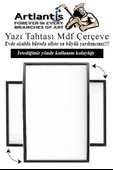 Duvara Monte Beyaz Yazı Tahtası 30x45 cm MDF 1 Adet Laminant Yazı Tahtası Mdf Çerçeveli Askılı Okul Ofis Büro - 2