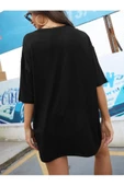 Unisex Düz Renk Oversize T-shirt - 7