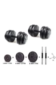 Ecgspor 36 Kg (2x 18kg) Dambıl Seti Siyah - 1