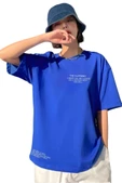 Unisex Happiest Baskılı Oversize T-shirt - 4