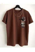 Unisex New Moment Baskılı Oversize T-shirt - 4