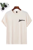 Unisex Stay Göz Sırt Baskılı Oversize T-shirt - 7