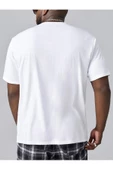 Unisex Beyaz Paris Baskılı Oversize T-shirt - 3