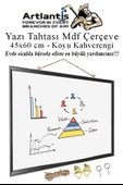 Duvara Monte Beyaz Yazı Tahtası 45x60 cm MDF 1 Adet Laminant Yazı Tahtası Mdf Çerçeveli Askılı Okul Ofis Büro - 1