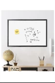 Duvara Monte Beyaz Yazı Tahtası 45x60 cm MDF 1 Adet Laminant Yazı Tahtası Mdf Çerçeveli Askılı Okul Ofis Büro - 4
