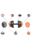 Ecgspor 38 Kg Dambıl Halter Seti Turuncu Siyah - 6