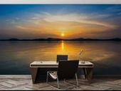 Denizde Gündoğumu Manzaralı Duvar Kağıdı Baskı thumbnail 4