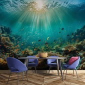 Su Altı Balıklı Duvar Kağıdı Baskı thumbnail 5