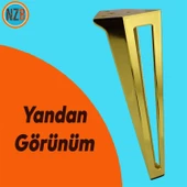 Mobilya Koltuk Baza Puf Sehpa Tv Ünite Masa Ayağı Ayakları Metal Ayakları 14 Cm Altın thumbnail 3