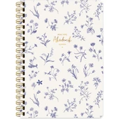 Keskin Color Akademik Ajanda Spiralli Mavi Çiçekler 17x24 830226-99 - 1