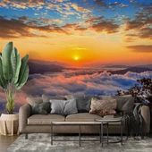 Bulut Gündoğumu Manzaralı Duvar Kağıdı Baskı thumbnail 1