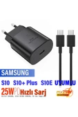 Samsung S10 S10E S10+ Plus Uyumlu Şarj Aleti ve Kablosu 25W HIZLI Şarj Type C Kablo - 1