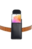 Samsung A73 Uyumlu Kemer Kılıf Suni Deri Çanta Bele Takılan Telefon Kılıfı - 1
