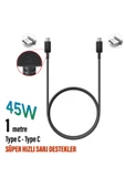 45W Type C Şarj Kablosu S20 Ultra S22 Ultra S22+ Plus S23 Ultra S23+ Plus  S24 Ultra S24 Plus Uyumlu thumbnail 1