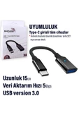 Type-C USB 3.0 Çevirici Kablo OTG 5 Gbps Hızlı Veri Aktarıcı Type C Dönüştürücü Kablo - 3