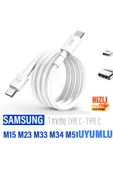 Samsung M15 M23 M33 M34 M51 Hızlı Şarj Kablosu 1m 60W HIZLI Type-C den Type-C ye thumbnail 1