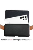 Samsung S22 Ultra Kılıf - Kemer Kılıfı Kapaklı Bel Telefon Kılıfı thumbnail 1