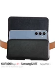 Samsung S23 FE Uyumlu Kemer Kılıfı Kapaklı Bel Kılıfı (2 BOY) thumbnail 1
