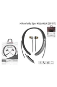 Ep97 Kablosuz Bluetooth Kulaklık Wireless Stereo Mikrofon Boyun Askılı Deri Sporcu Super Bass thumbnail 1