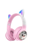 Kedi Kulaklık Bluetooh Kablosuz Kız ve Erkek Çocuklar İçin Hediye Önerisi Renkli Kedi Kulaklıklar thumbnail 2