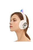 Kedi Kulaklık Bluetooh Kablosuz Kız ve Erkek Çocuklar İçin Hediye Önerisi Renkli Kedi Kulaklıklar thumbnail 3