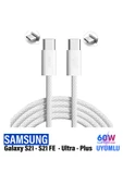 Samsung S21 - S21 FE - S21 Ultra - S21 Plus Şarj Kablosu Type C PD Hızlı Şarj - 1