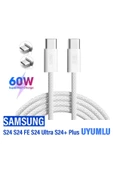 Samsung S24 FE S24 Ultra S24+ Plus S24 Hızlı Şarj Kablosu Type-C Şarj Kablosu 60W HIZLI thumbnail 1