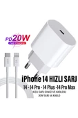 iPhone 14 Uyumlu Şarj Aleti HIZLI PD Şarj Cihazı Apple iPhone 14 Pro 14 Plus 14 Pro Max 20W HIZLI thumbnail 1