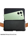 Redmi Note 13 Kılıfı Bele Takılan Kemer Kılıfı Yan Suni Deri Kapaklı thumbnail 1