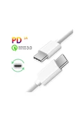 Samsung M15 M23 M33 M34 M51 Hızlı Şarj Kablosu 1m 60W HIZLI Type-C den Type-C ye thumbnail 6