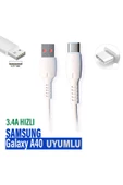 Galaxy A40 Şarj Kablosu TYPE-C 3.4A 20w HIZLI thumbnail 1