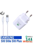 Samsung Galaxy S10 S10+ Plus S10E Uyumlu Hızlı Şarj Aleti ve Kablosu 18W 3.4A - 1