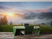 Dağ Bulut Gündoğumu Manzaralı Duvar Kağıdı Baskı thumbnail 4