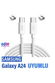 Samsung A24 Şarj Kablosu Type-C to TYPE C Hızlı Şarj İçin 1 Metre thumbnail 1