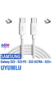 Samsung S23 - S23 FE - S23 Ultra - S23 Plus Şarj Kablosu Type-C Hızlı Şarj thumbnail 1