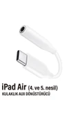 TYPE-C AUX iPad Air 4 - 5 nesil UYUMLU Kulaklık Dönüştürücü Type-C Çevirici Aparat - 1