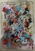 3D Tırnak Süs. Tırnak Charmlar Kurdele Kalp Gül Ayıcık Nail Charms NailArt Objeleri 500 Adet No:2095 - 1